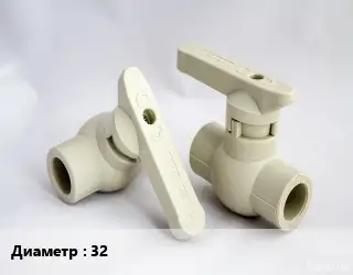 Кран ПНД-полиэтилен низкого давления D=32 шаровой Ру 16
